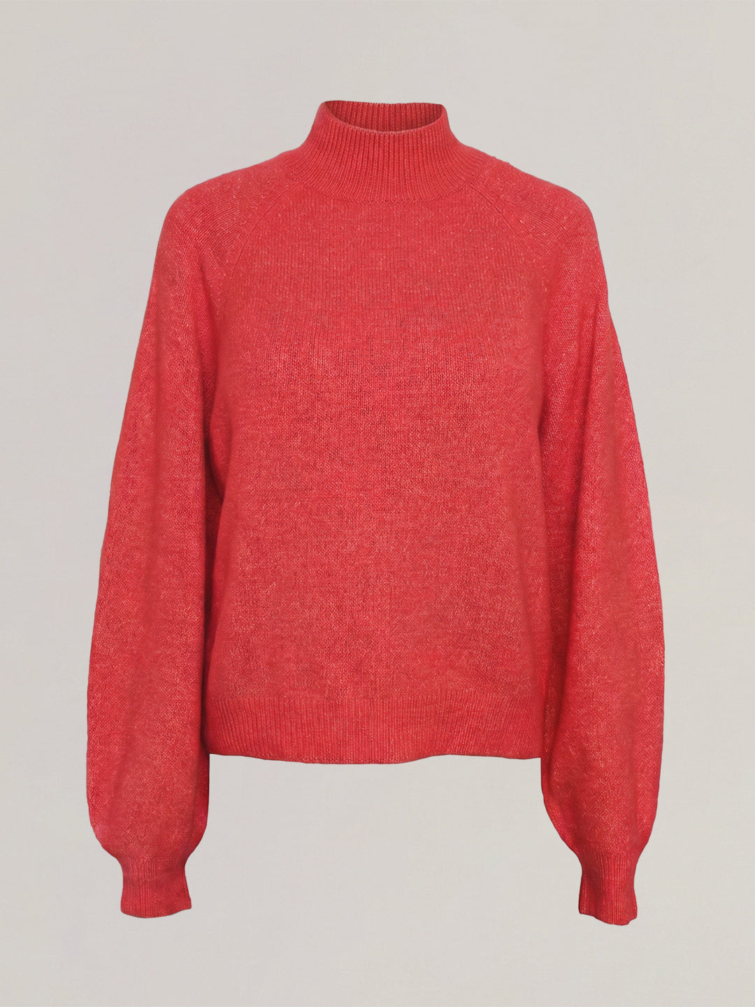 Red High Neck Pullover