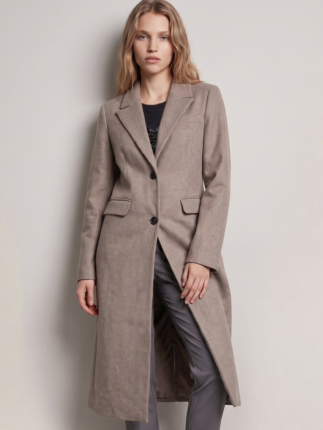 Long Wool Blend Coat