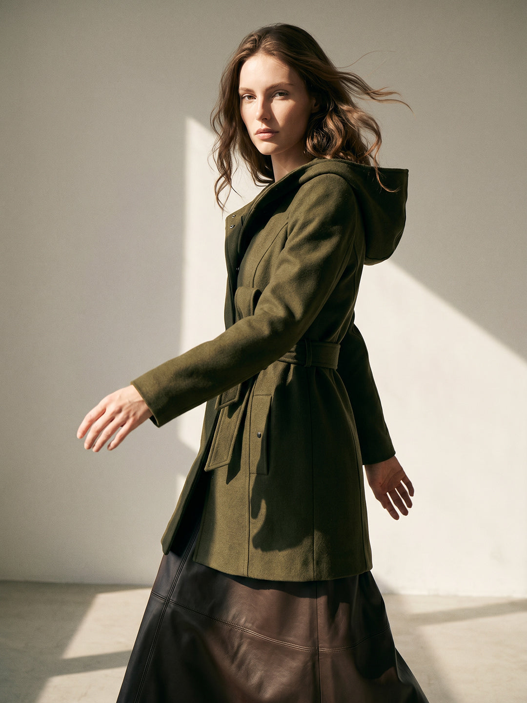Dark Green Hooded Jacket