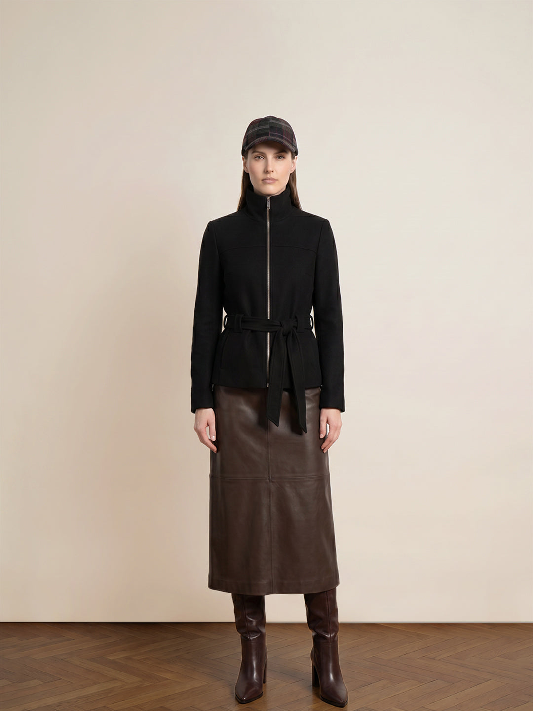 Black Belted Short Jacket