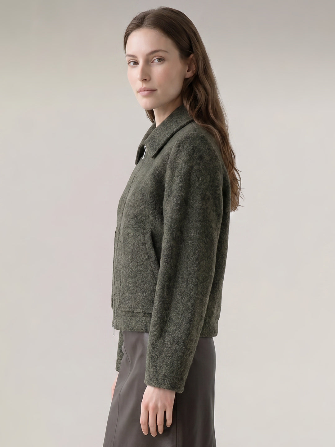 Textured Zip-Up Jacket