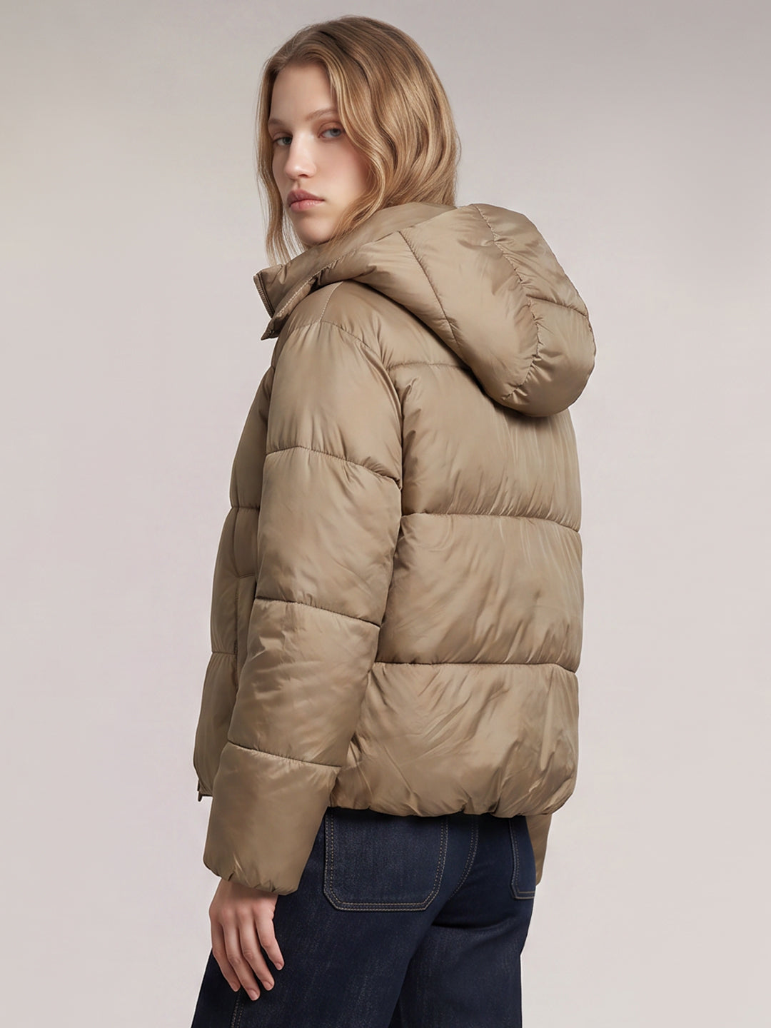 Short Hooded Puffer Jacket