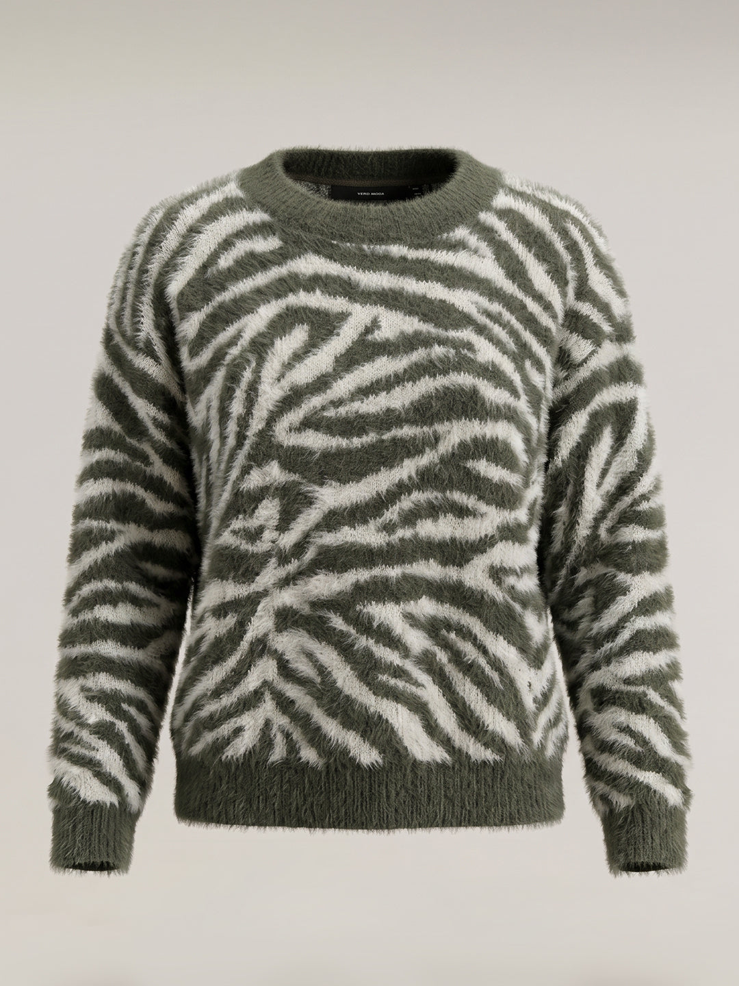 Animal Print O-Neck Pullover