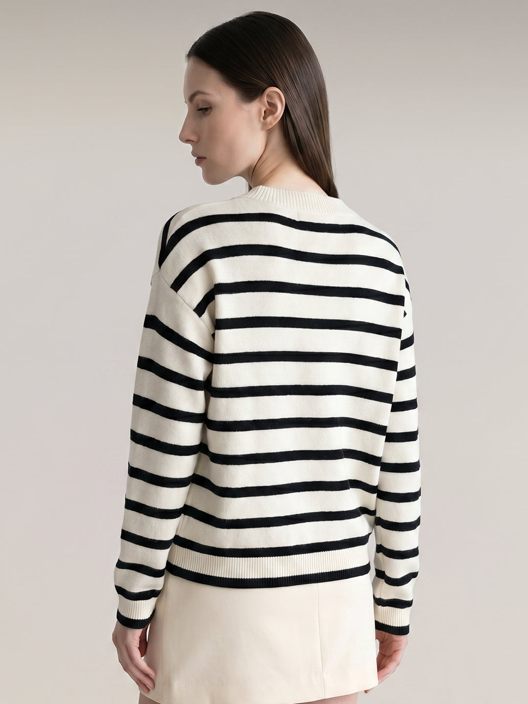 Striped O-Neck Pullover