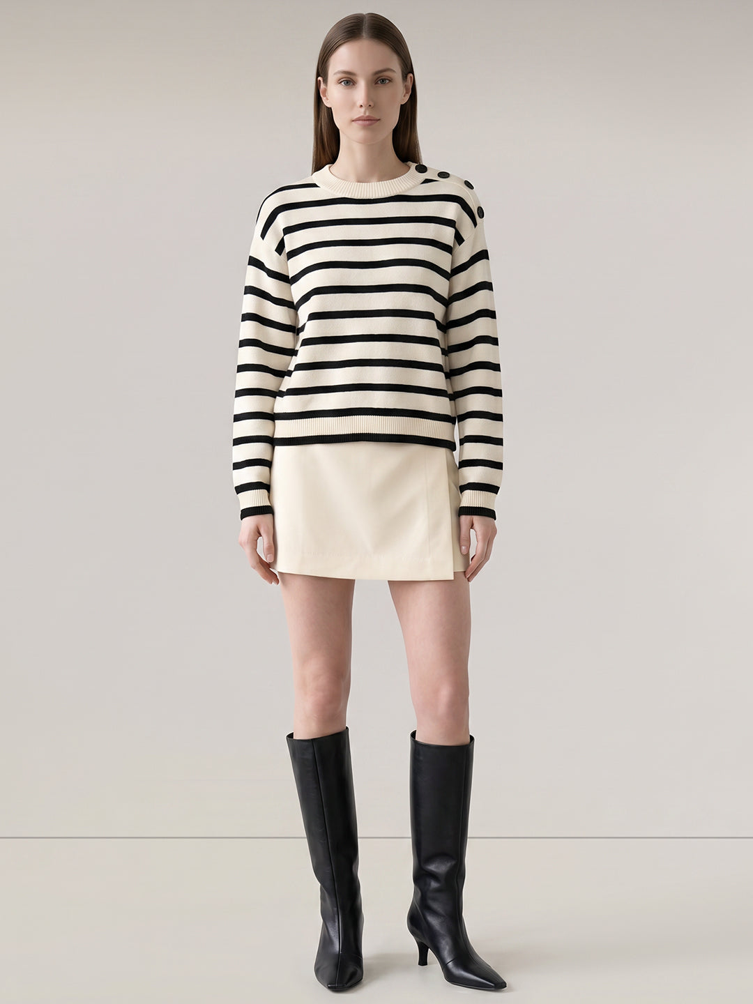 Striped O-Neck Pullover
