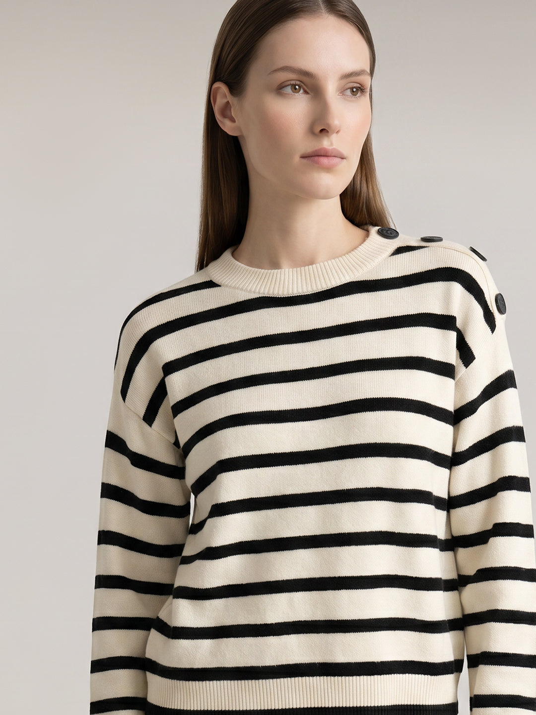 Striped O-Neck Pullover