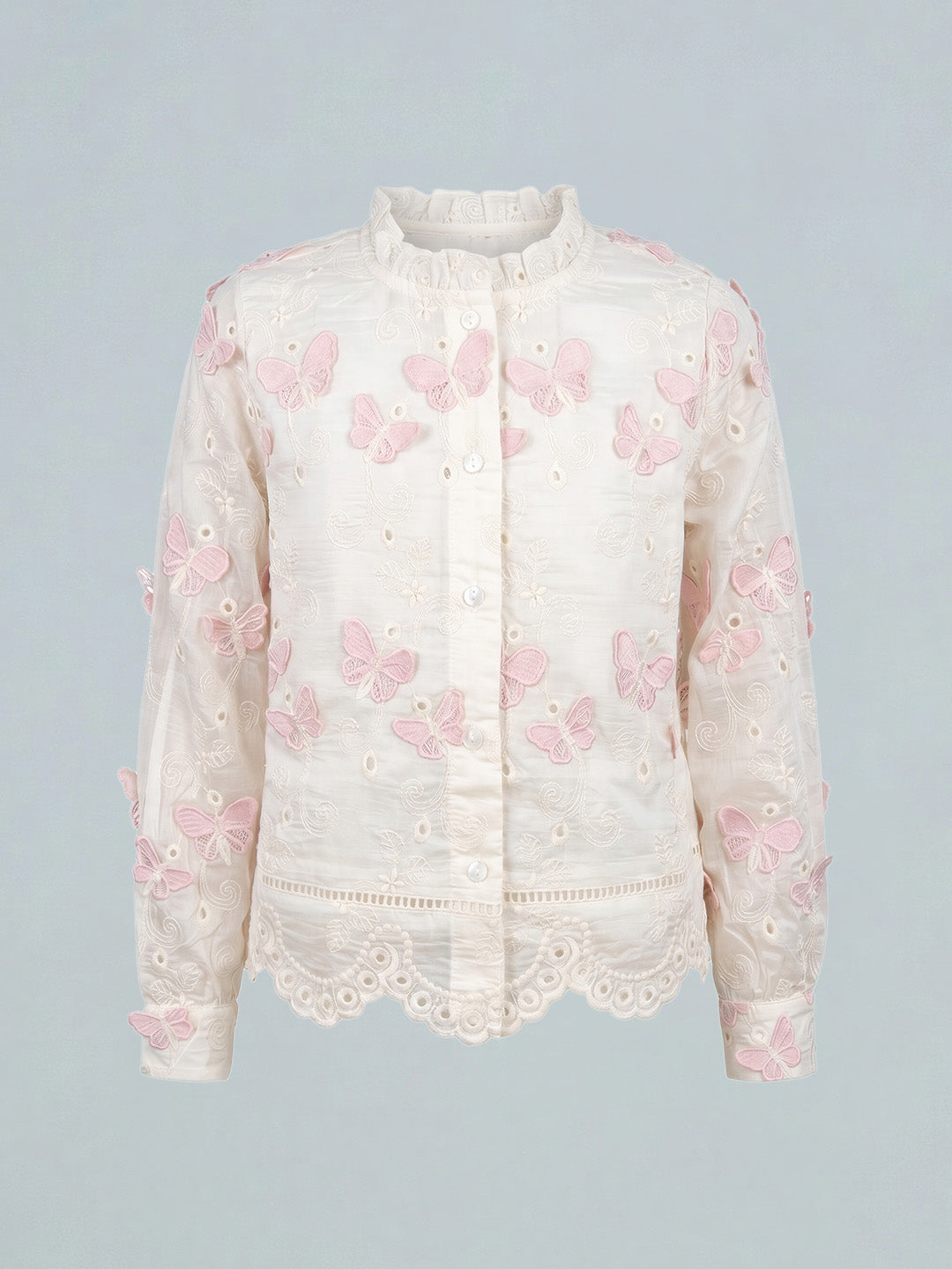 GIRLS Pink Embroidered Shirt