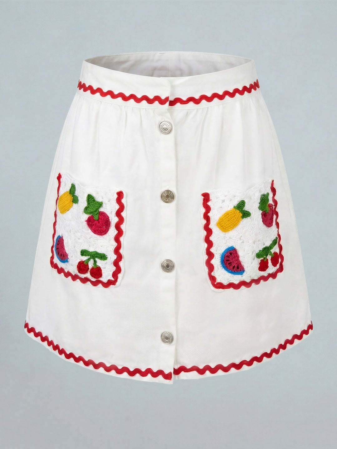 GIRLS Embroidered Cropped Skirt