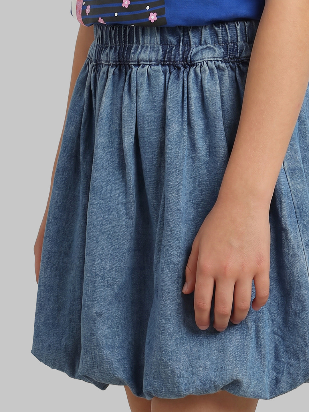 GIRLS Blue Bubble Hem Skirt