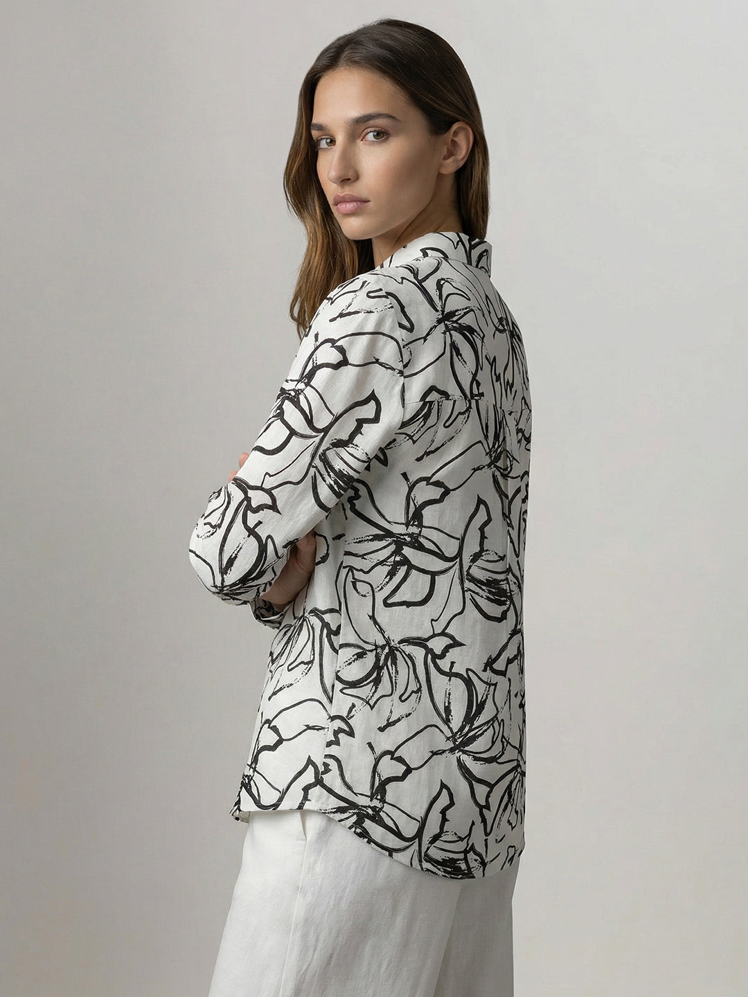 White Printed Shirt