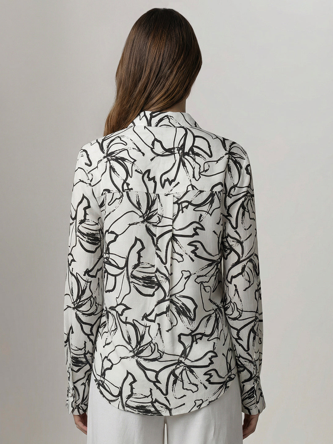 White Printed Shirt