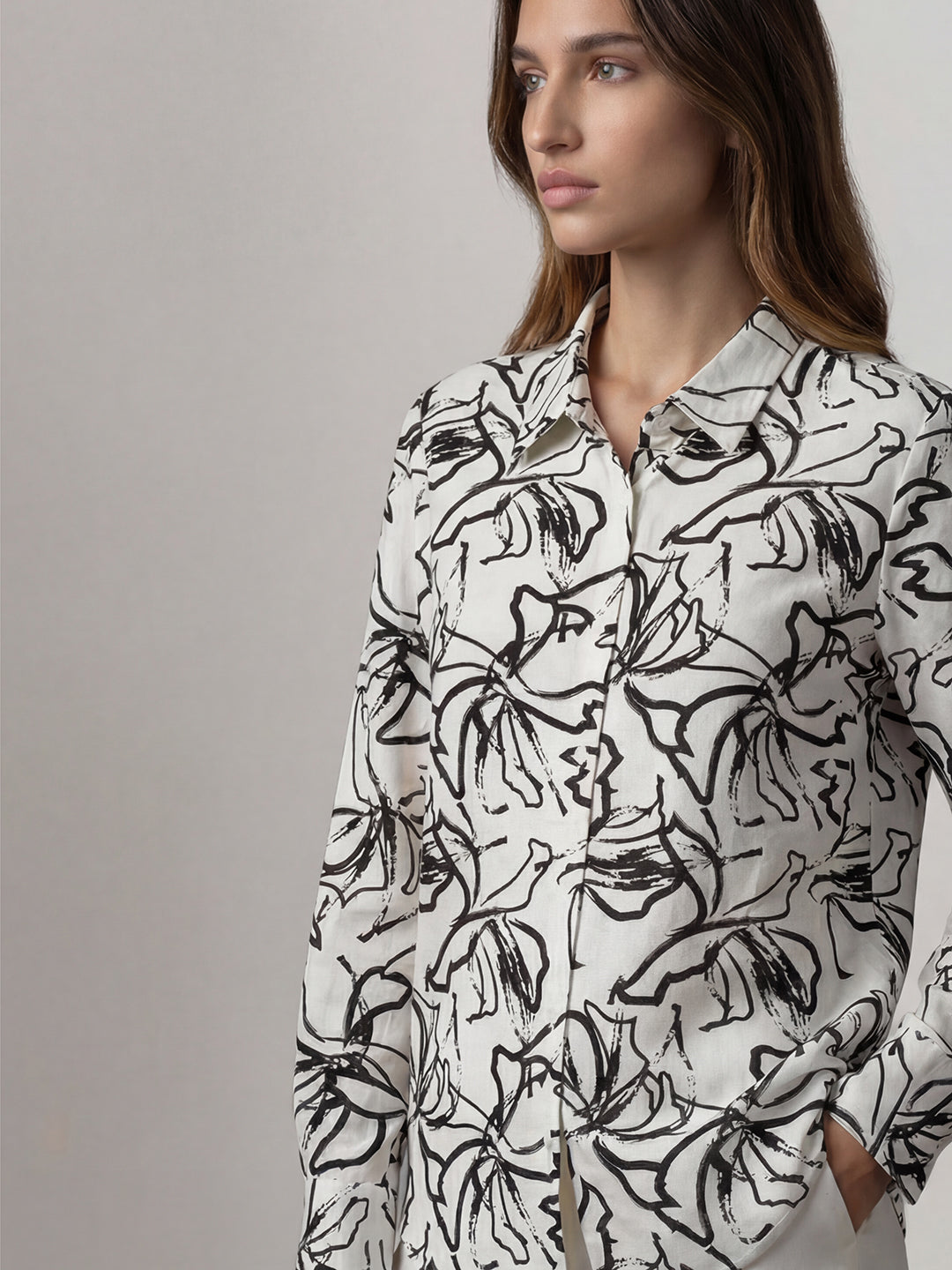 White Printed Shirt