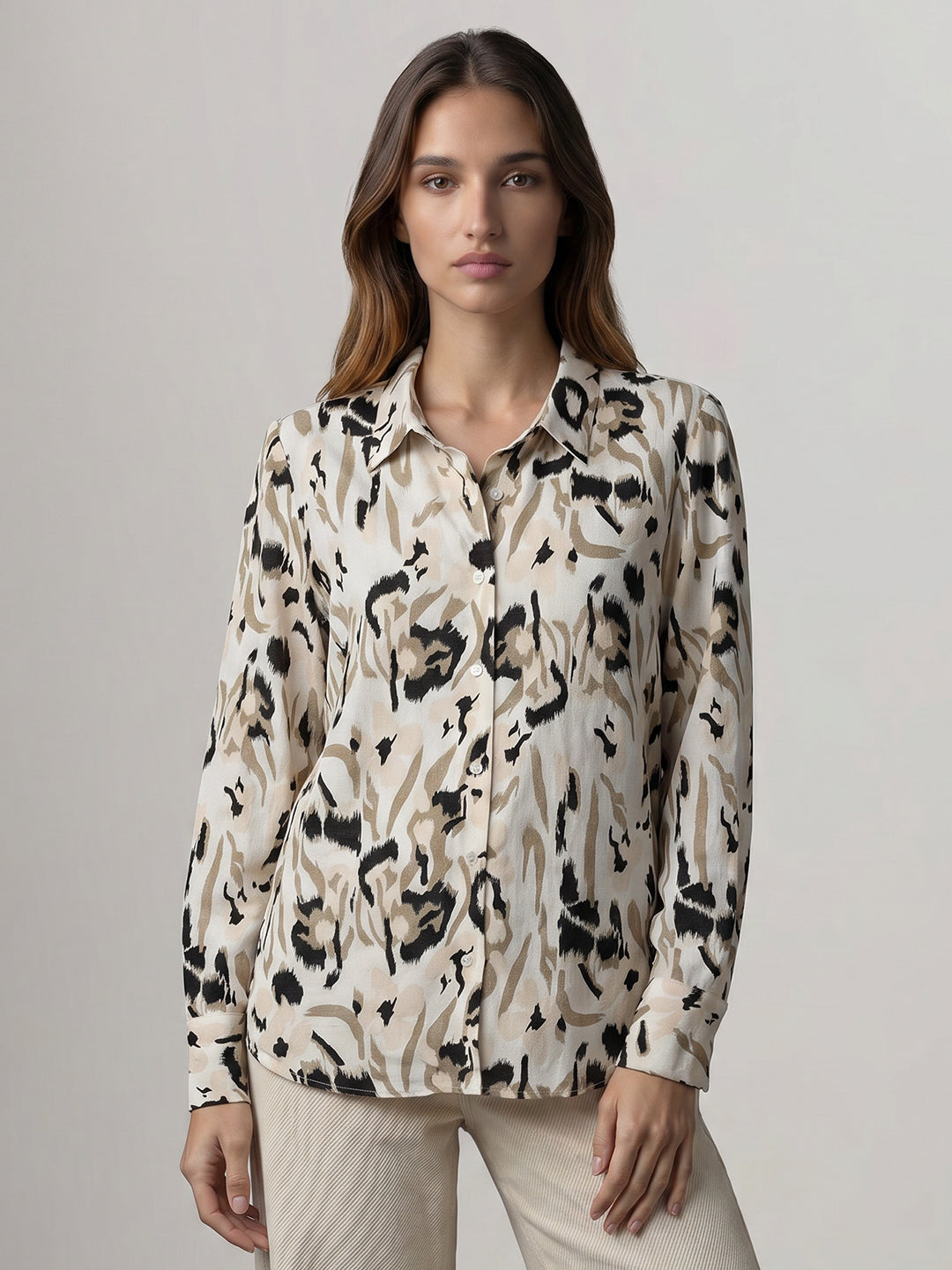 Ecru Printed Shirt