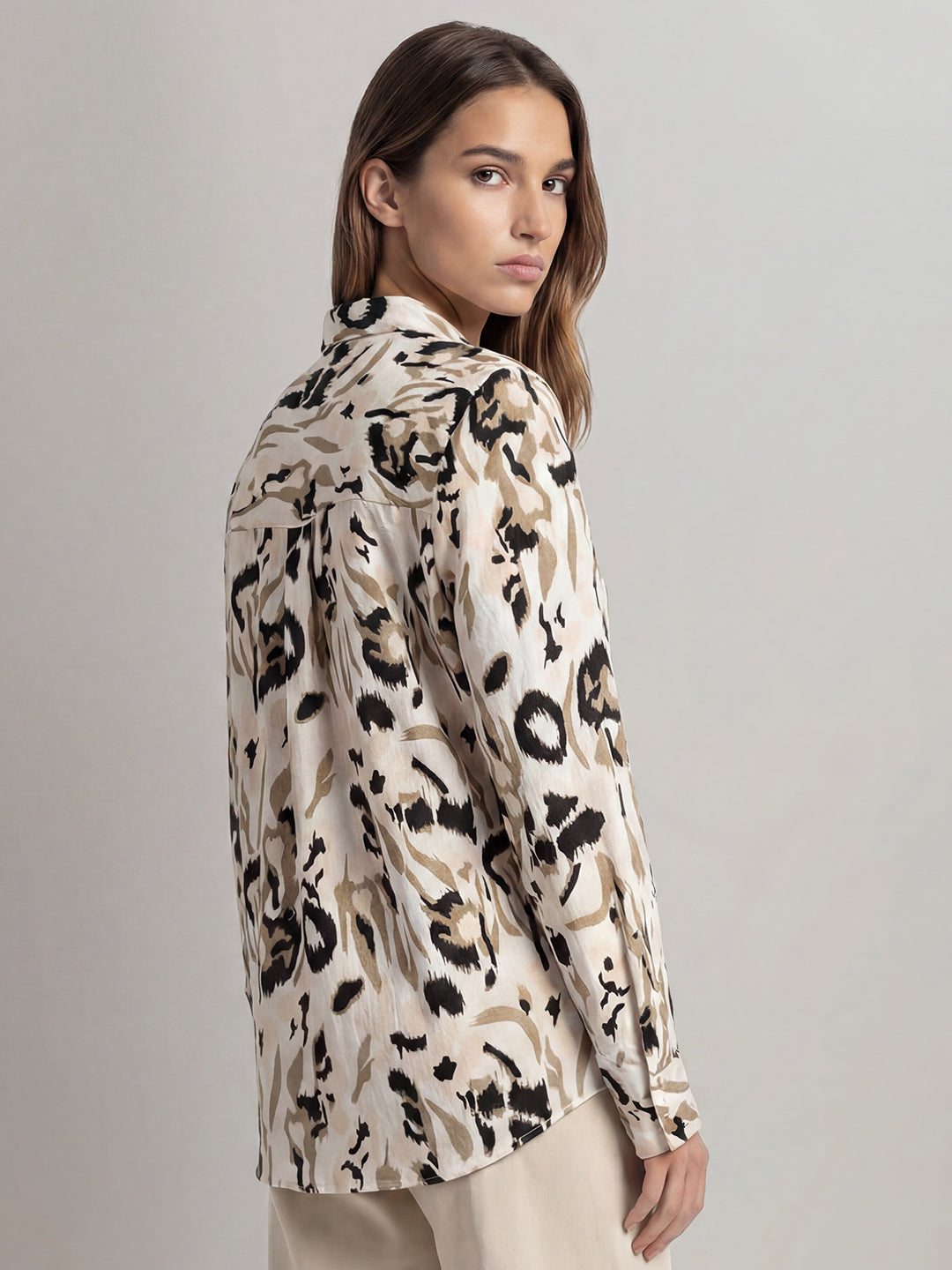 Ecru Printed Shirt