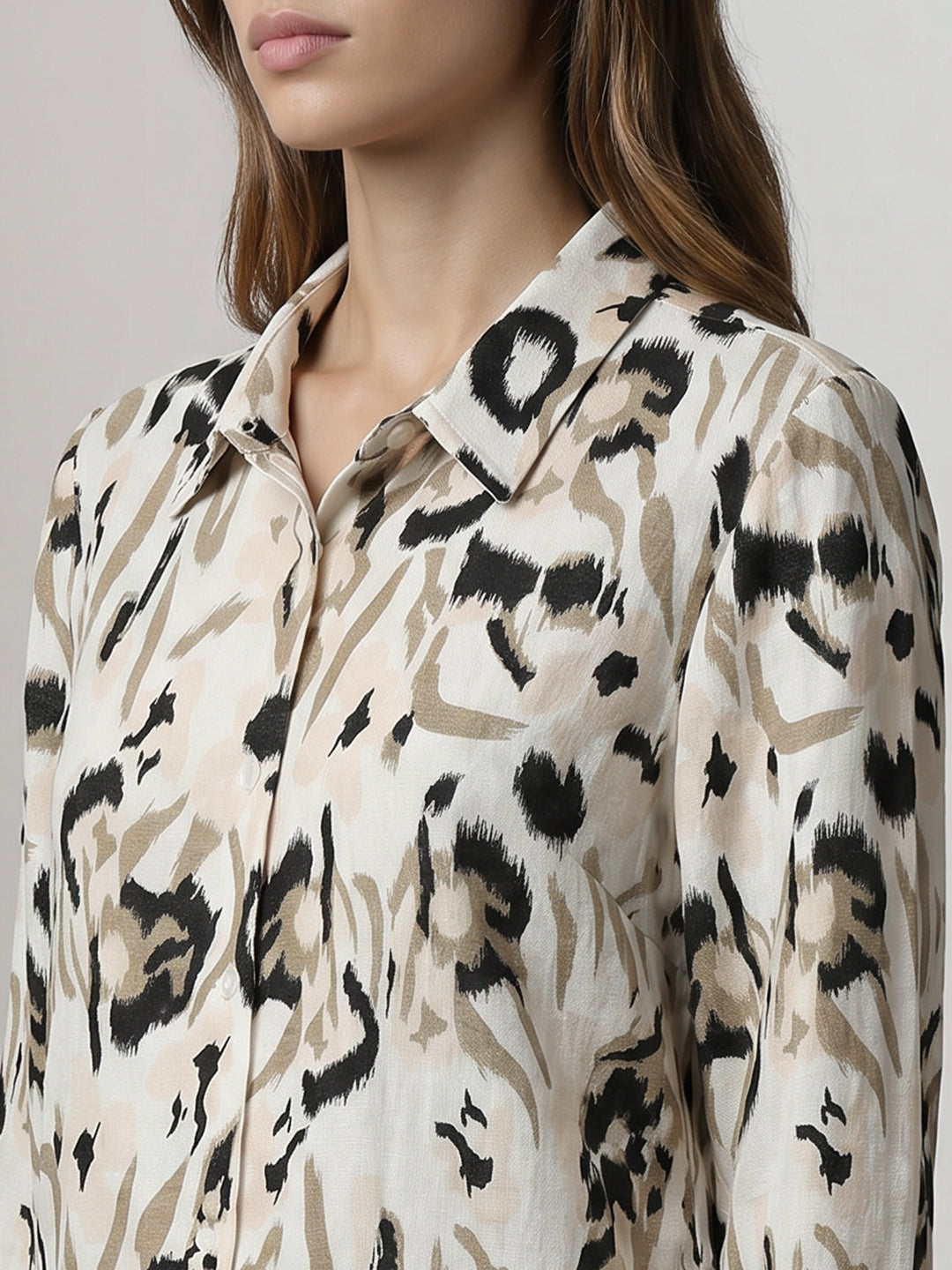 Ecru Printed Shirt