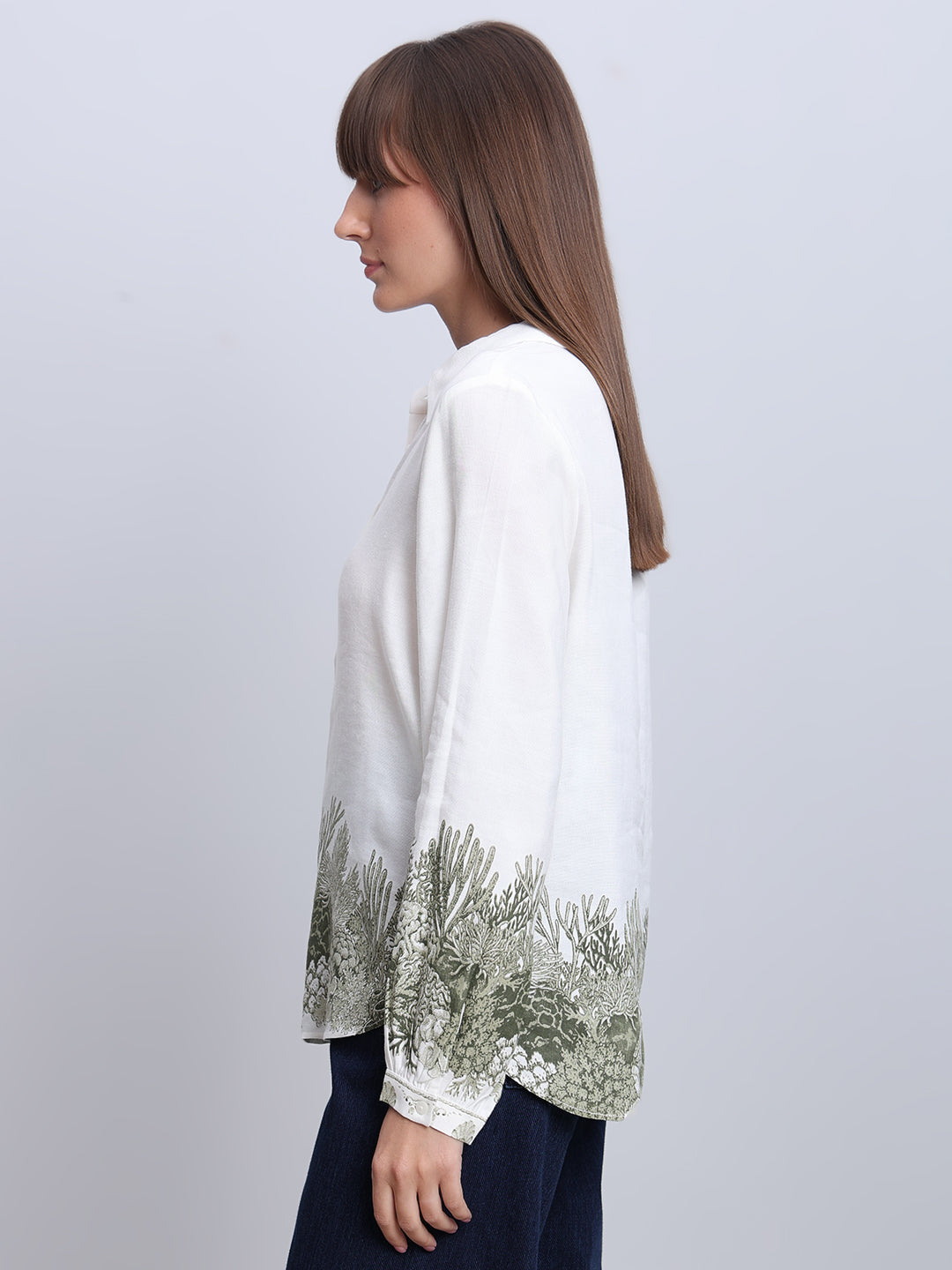 White Printed Shirt