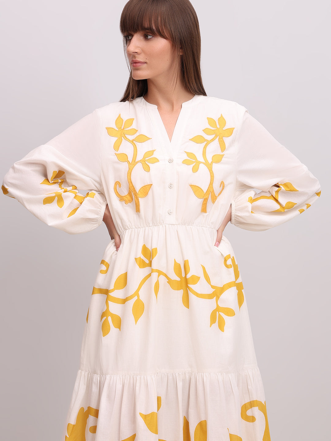 Off-White Printed Midi Dress