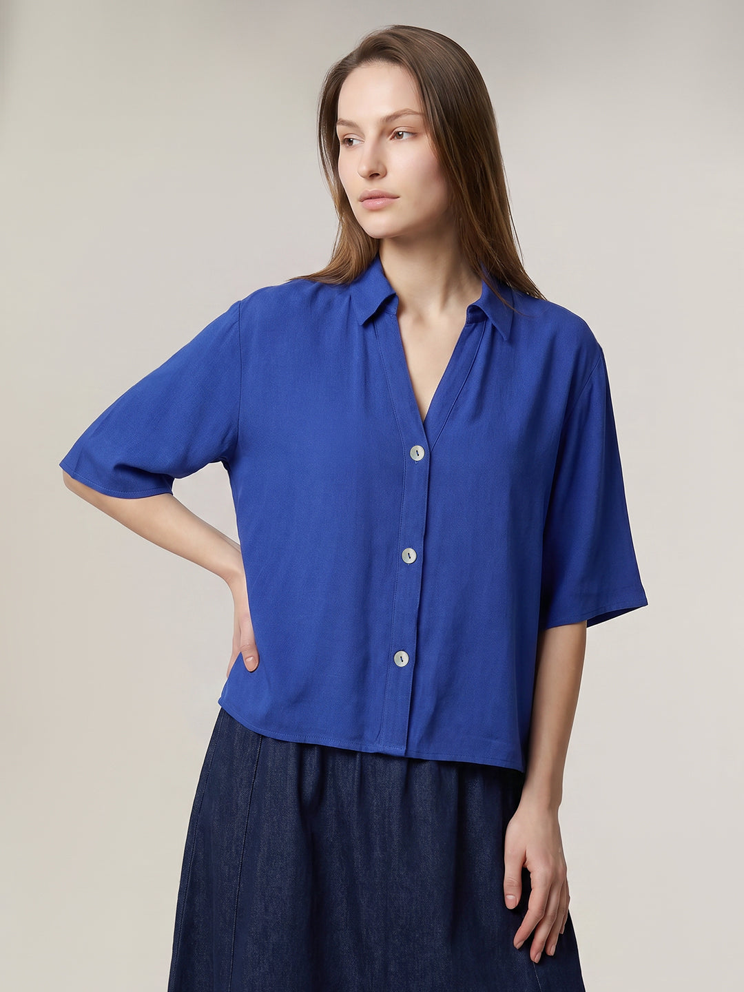Dark Blue Regular Fit Shirt