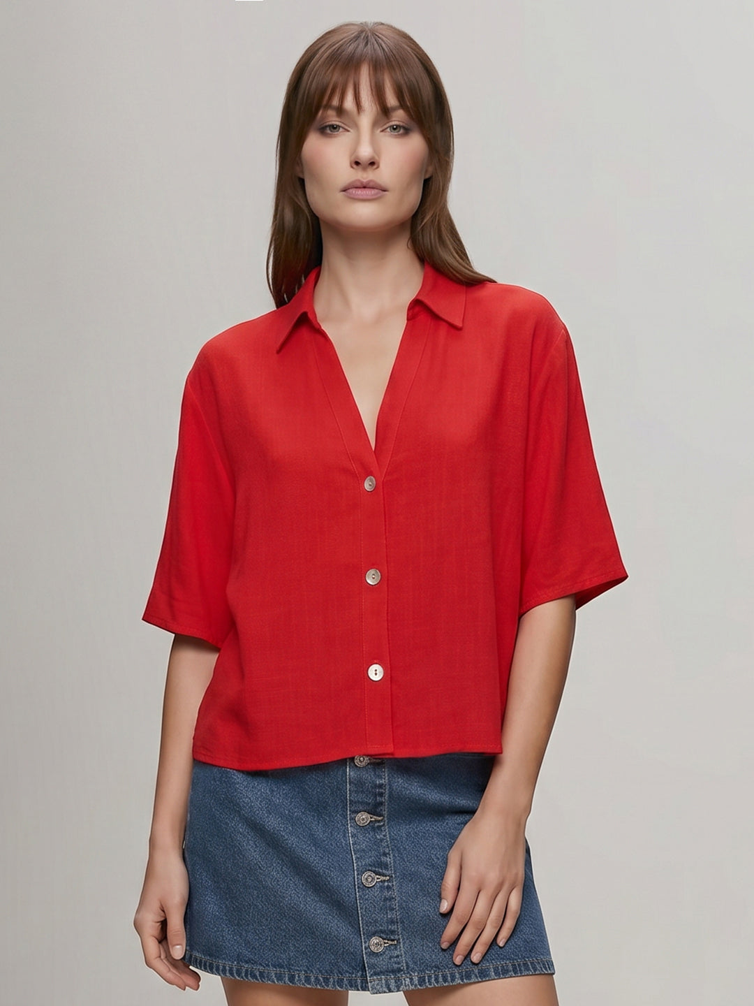 Dark Red Regular Fit Shirt