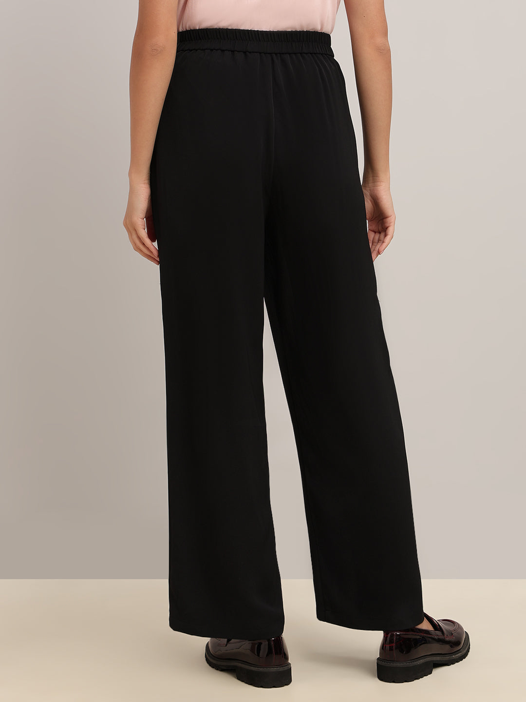Black Regular Fit Trousers