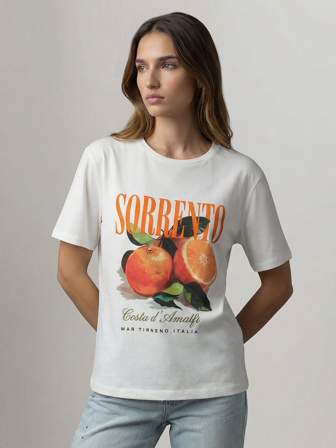 White Printed T-shirt