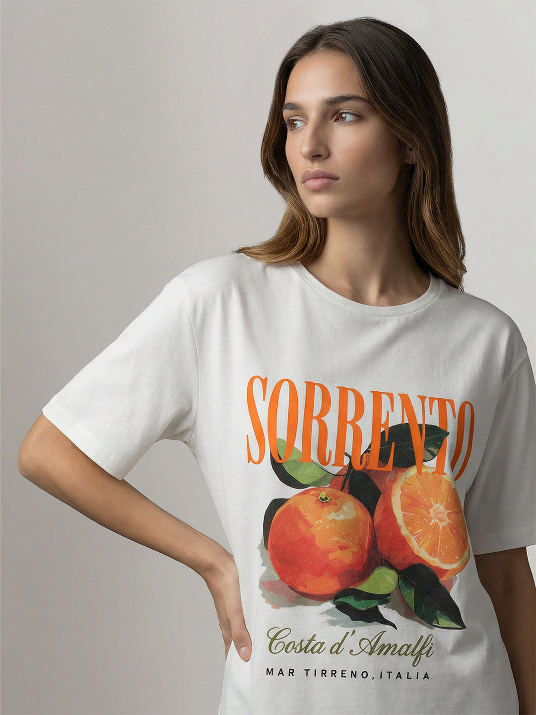 White Printed T-shirt
