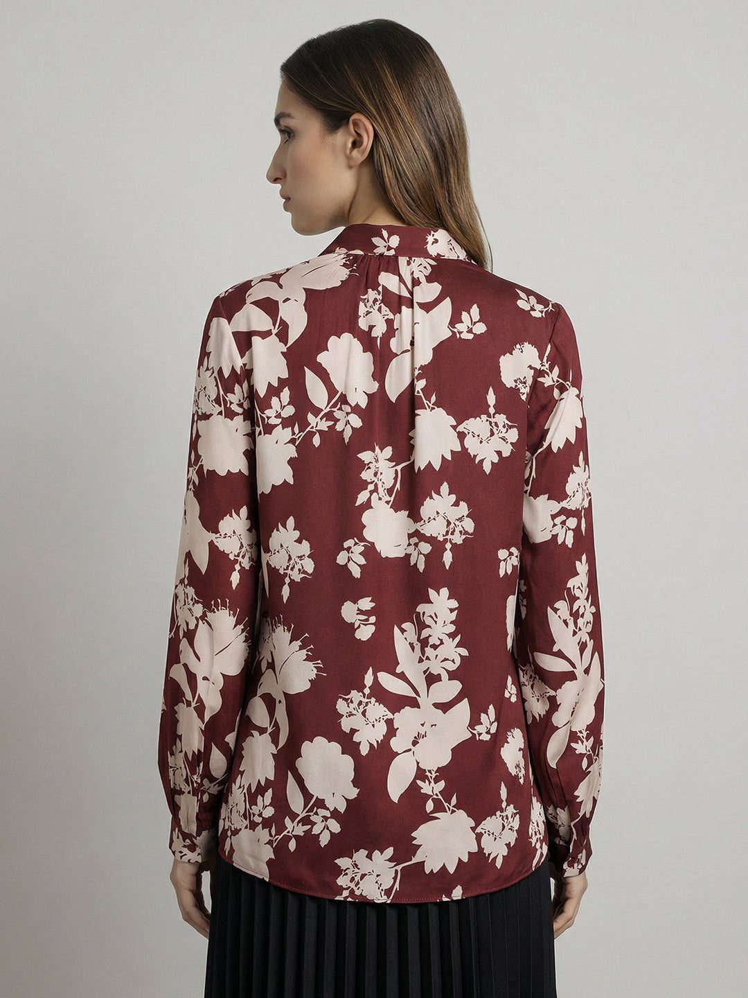 Maroon Printed Shirt