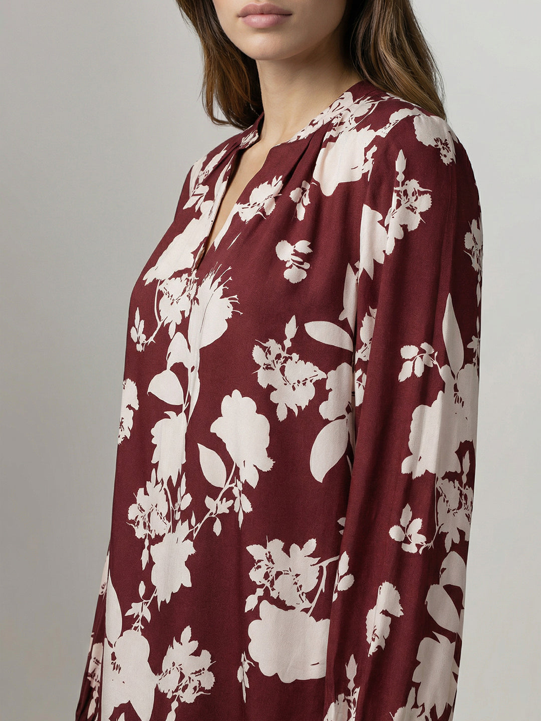 Maroon Printed Shirt