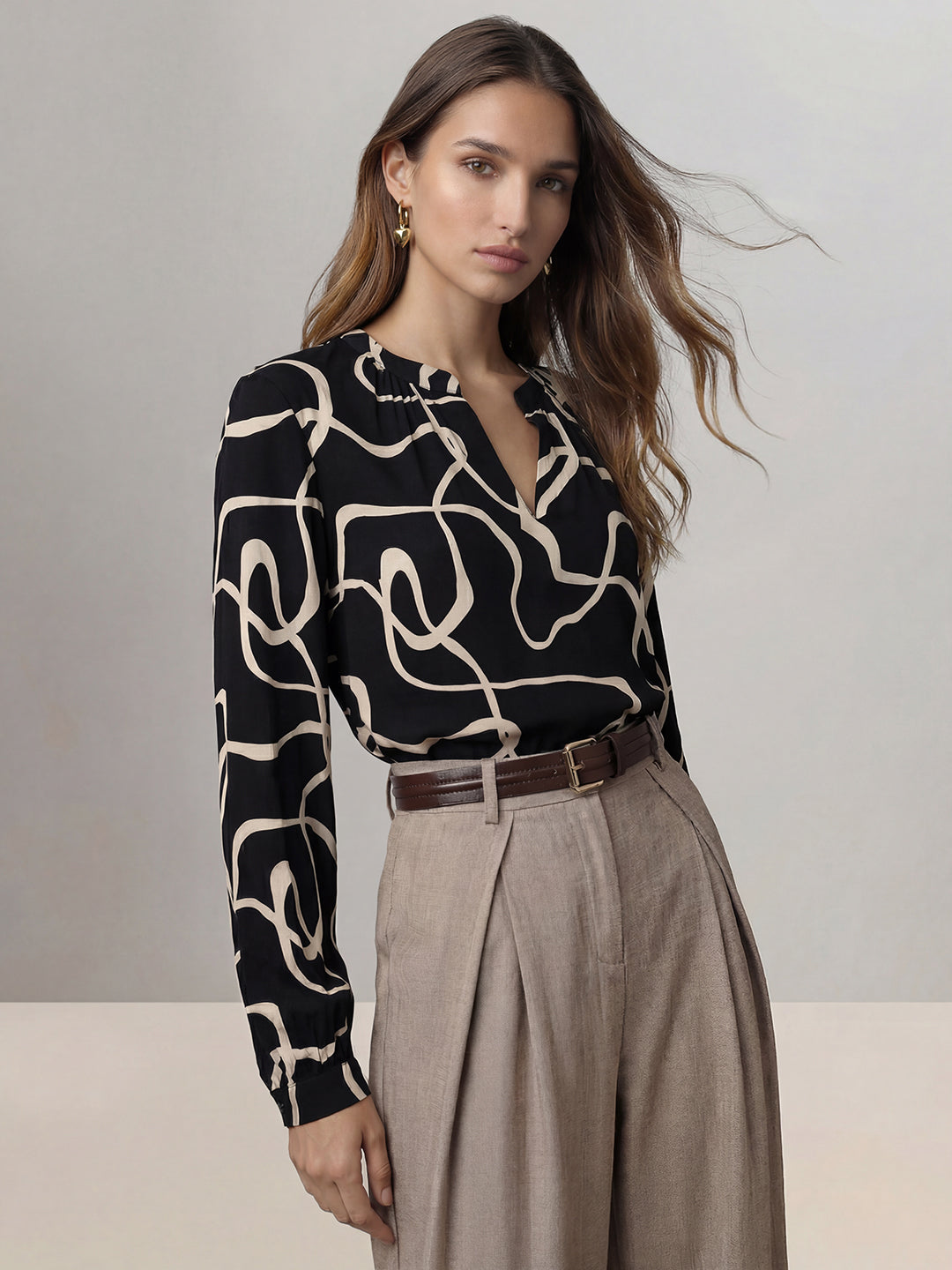 Black Printed Shirt