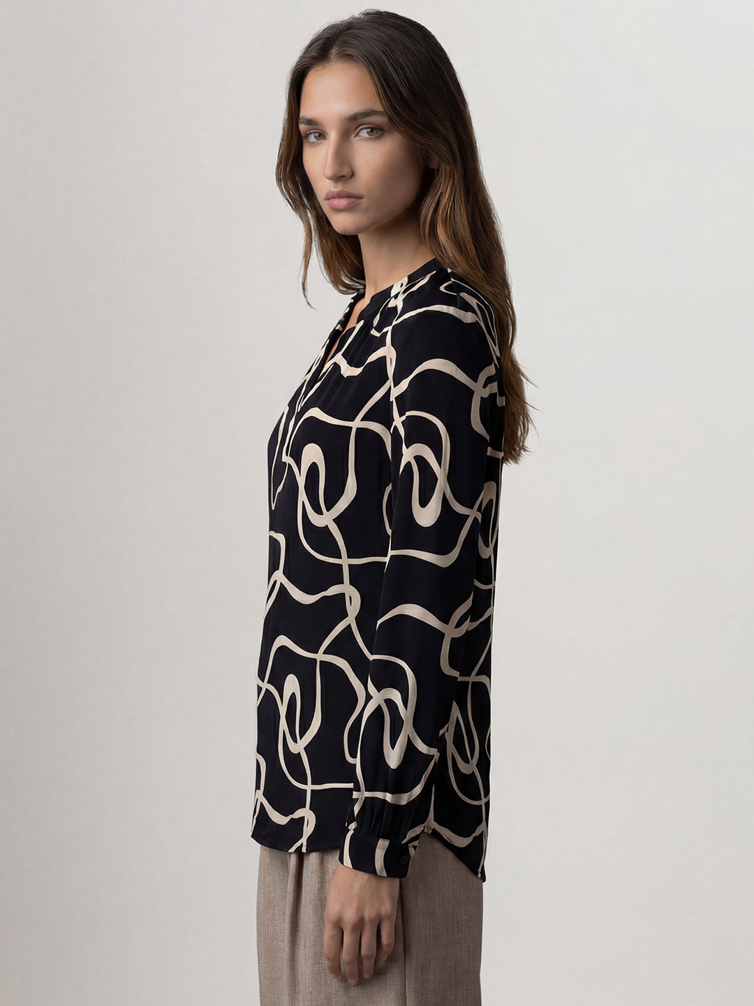 Black Printed Shirt
