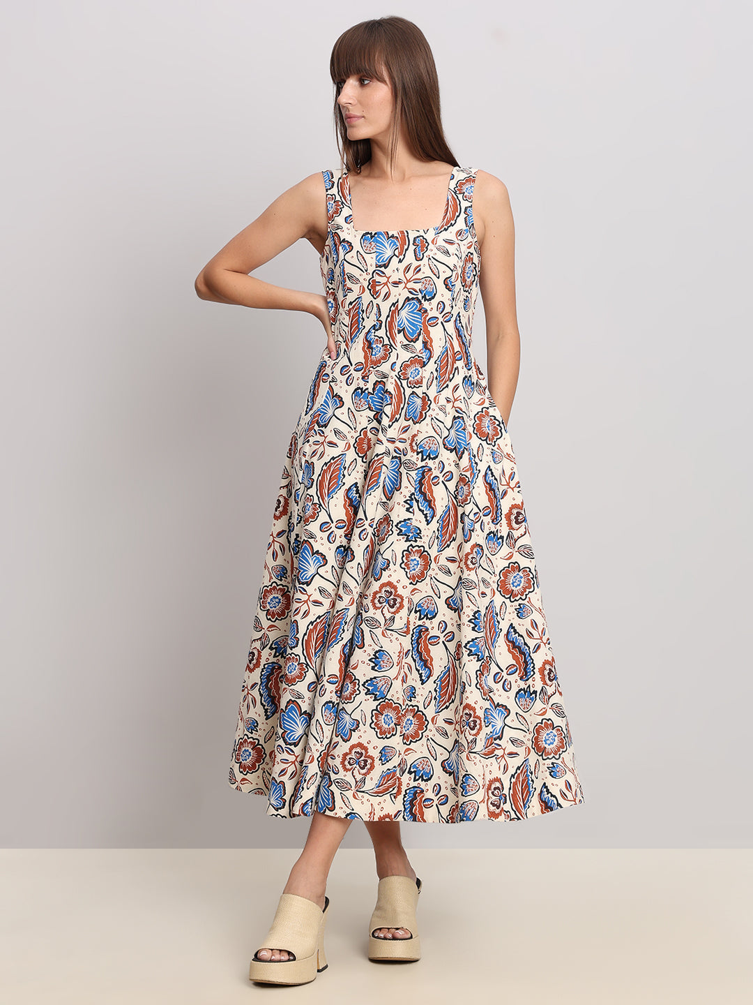Floral Print Midi Dress