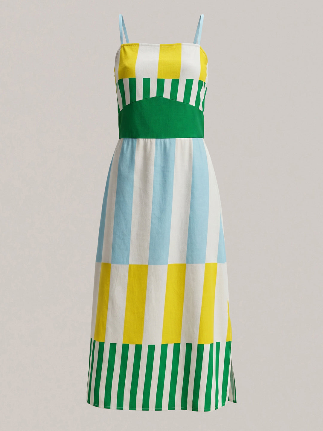 Printed Strappy Midi Dress