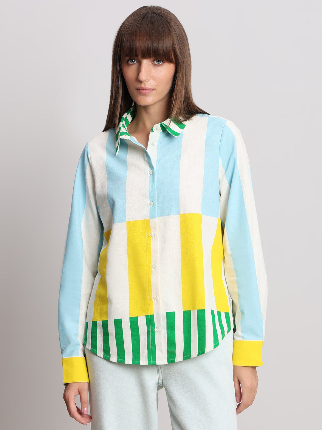Multi-Colour Printed Cotton Shirt