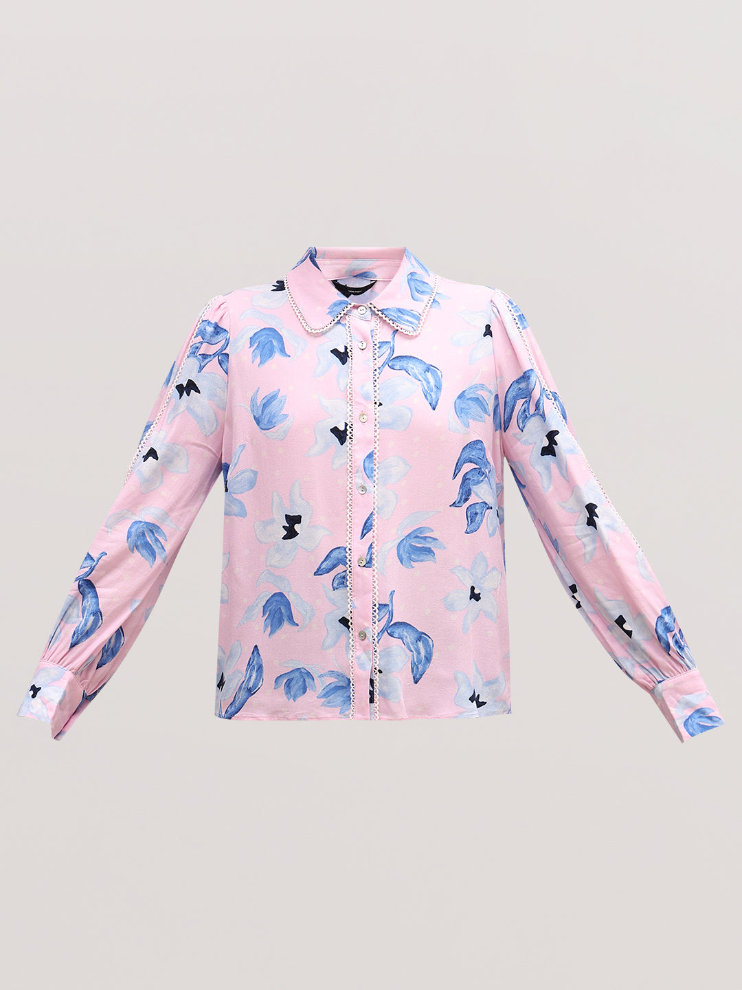 Pink Printed Rayon Shirt