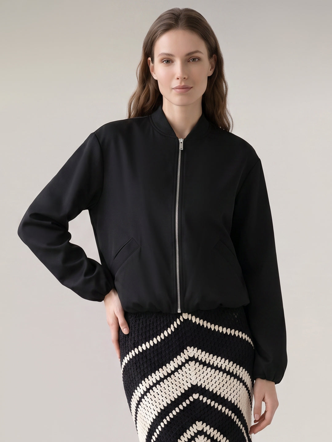 Black Bomber Jacket