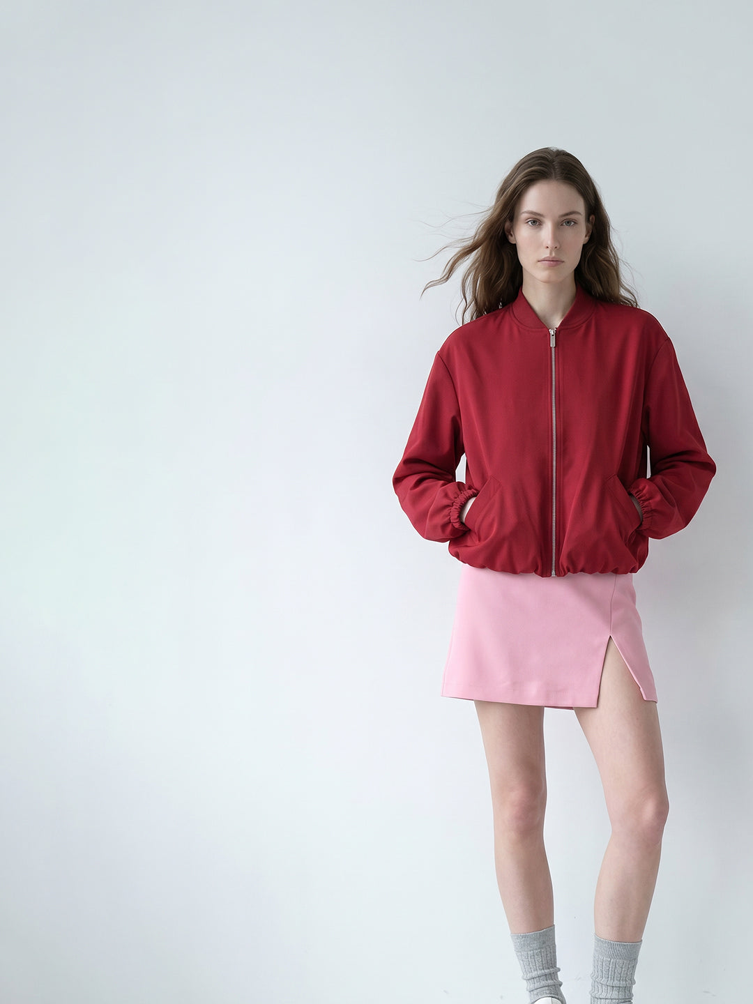 Red Bomber Jacket