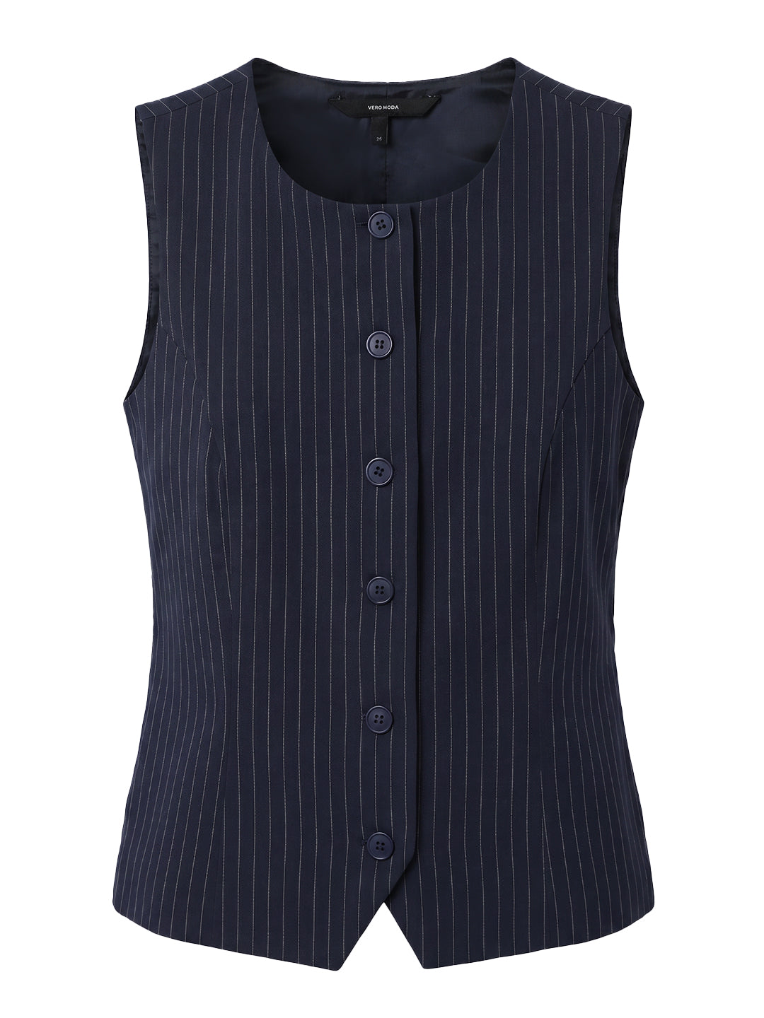 Navy Blue Pinstripe Waistcoat