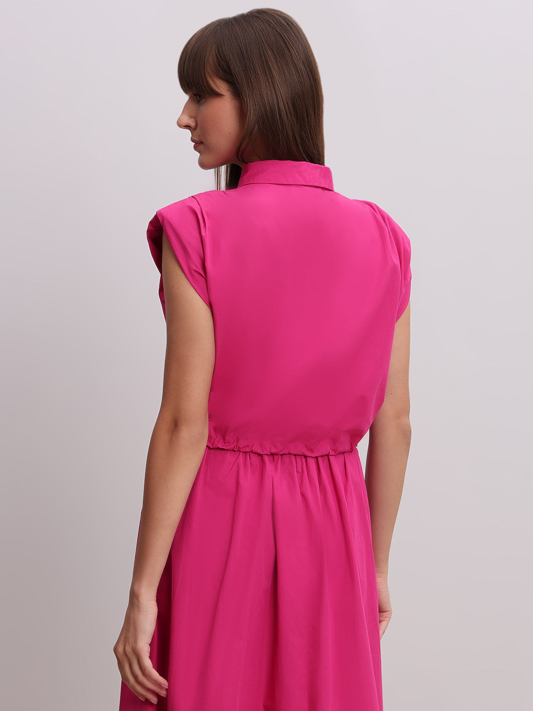Fuchsia Pink Sleeveless Shirt