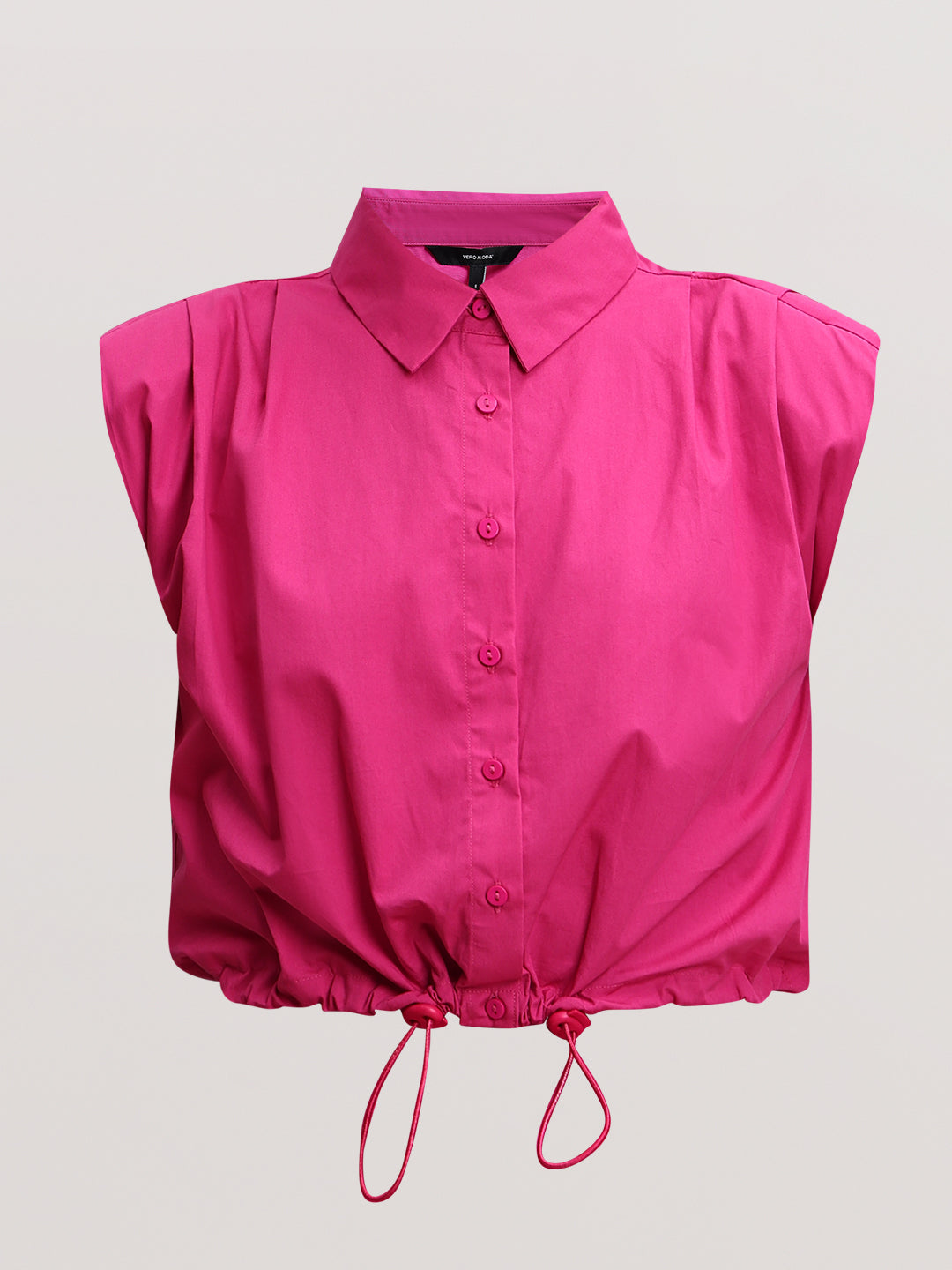 Fuchsia Pink Sleeveless Shirt