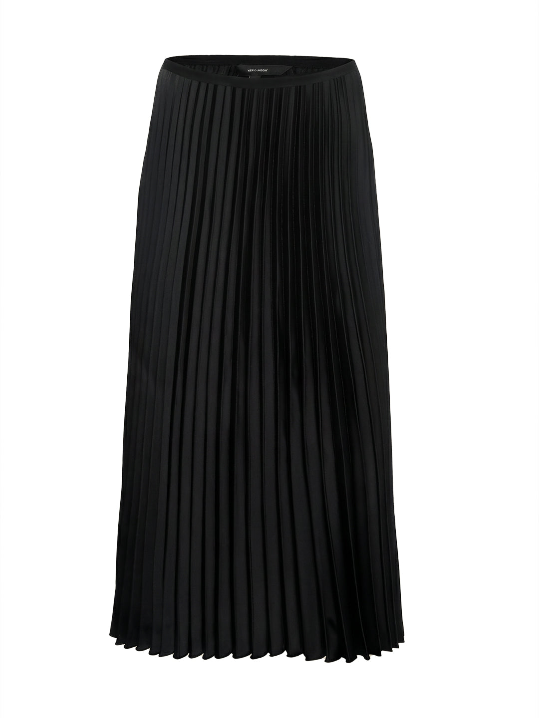 Black Pleated Midi Skirt