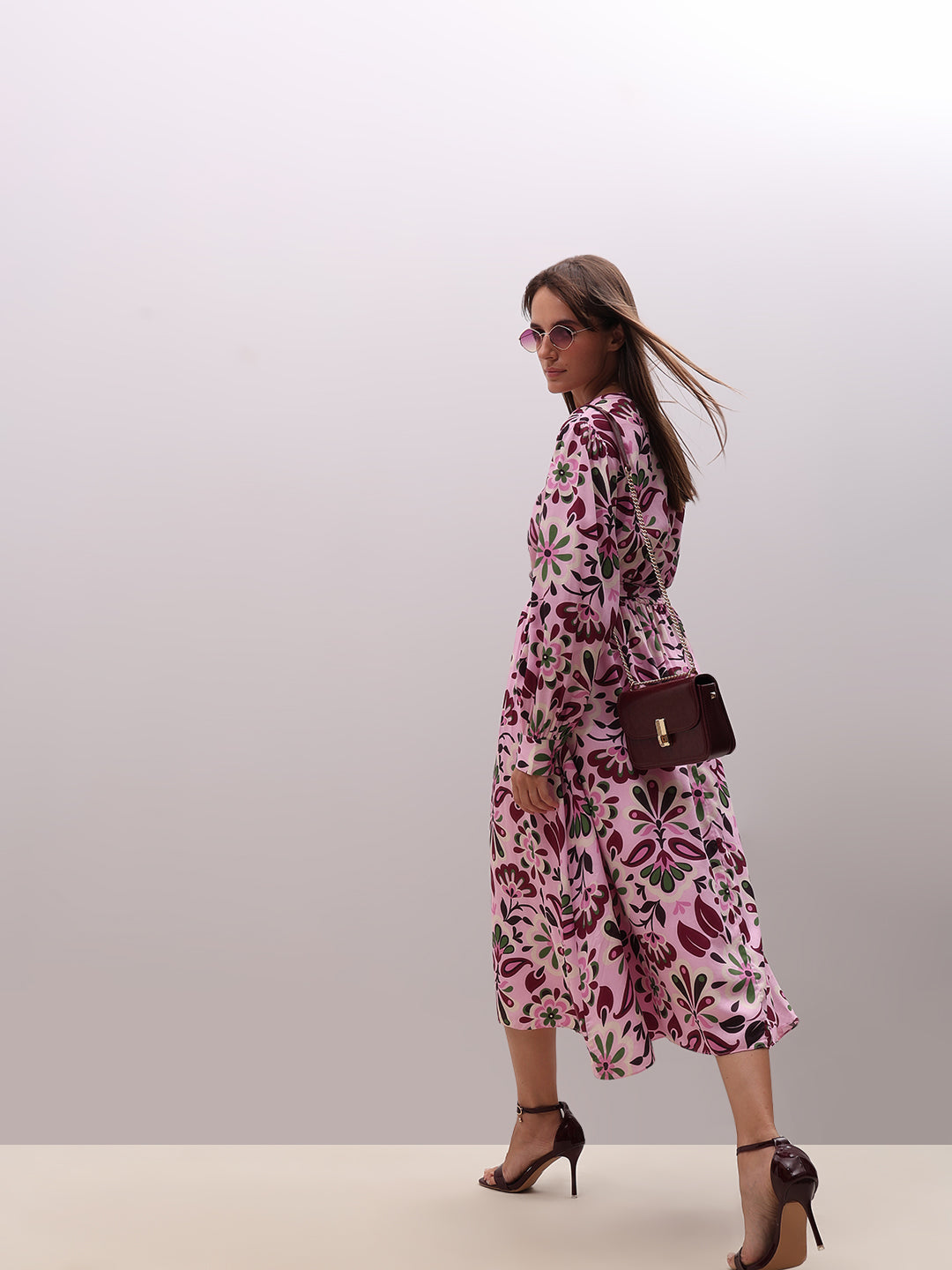 Floral Print Midi Dress