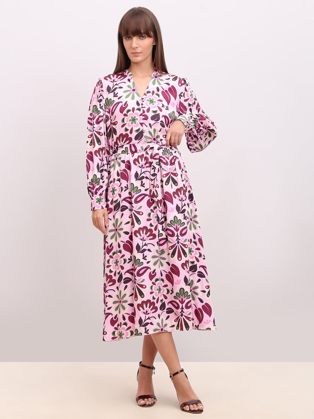 Floral Print Midi Dress