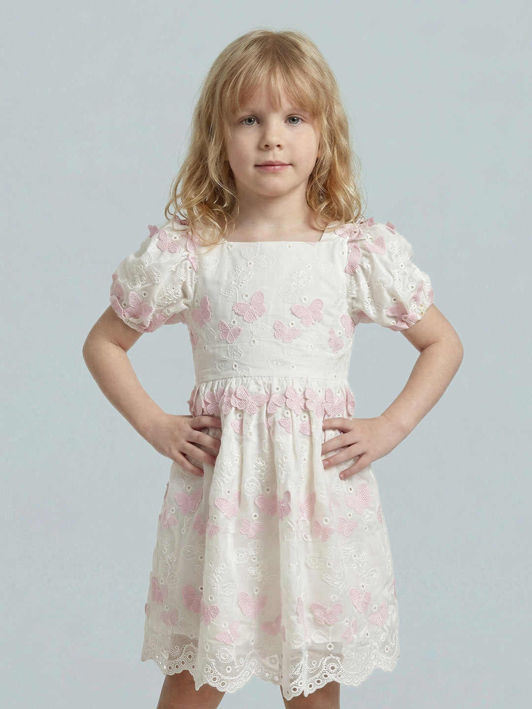 GIRLS Butterfly Embroidered Dress