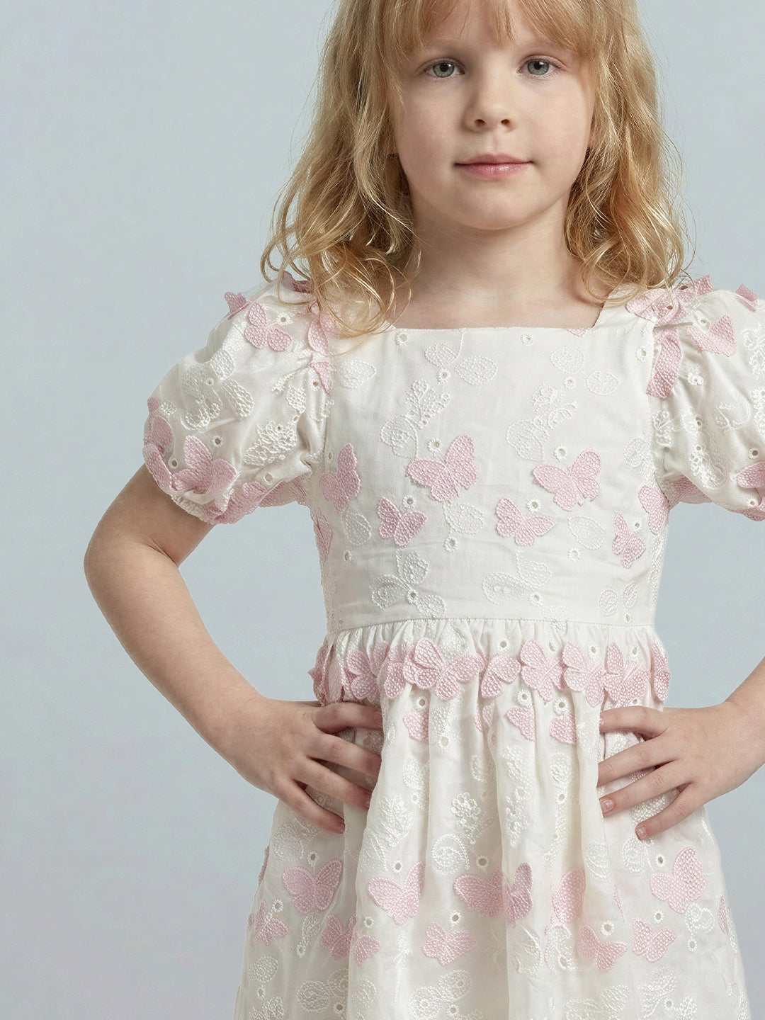 GIRLS Butterfly Embroidered Dress