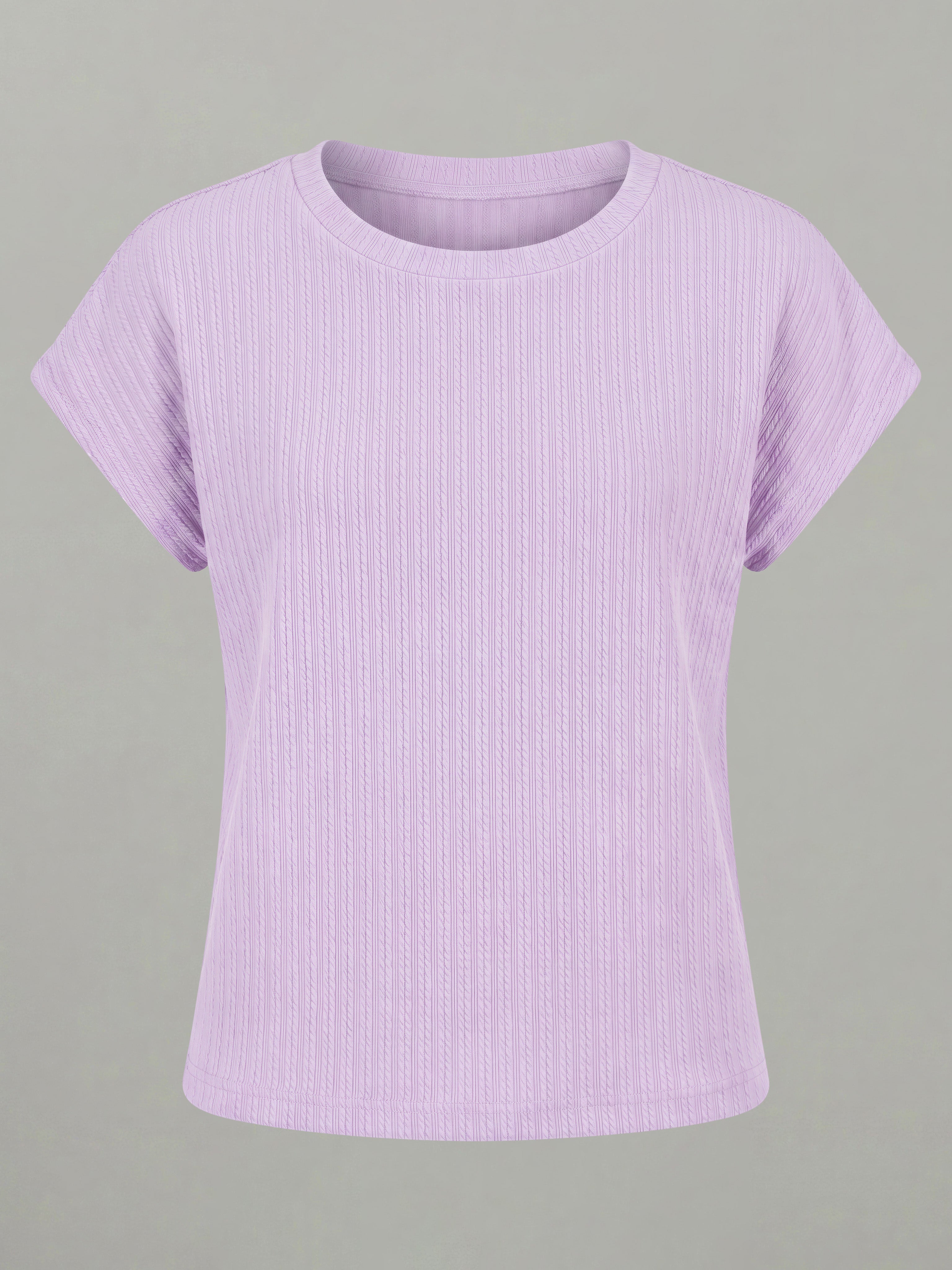 GIRLS Purple Textured T-shirt