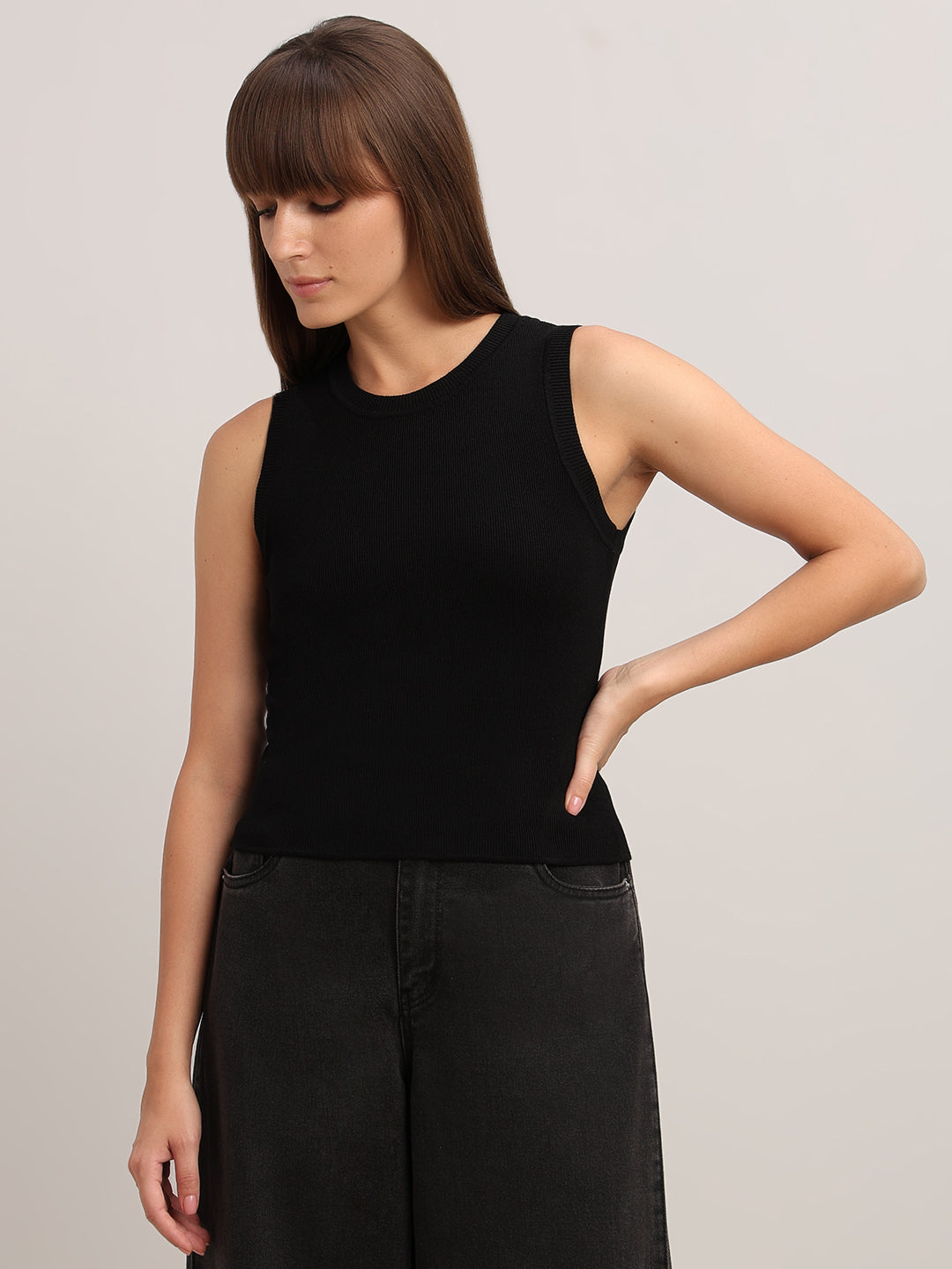 Black Fitted Top