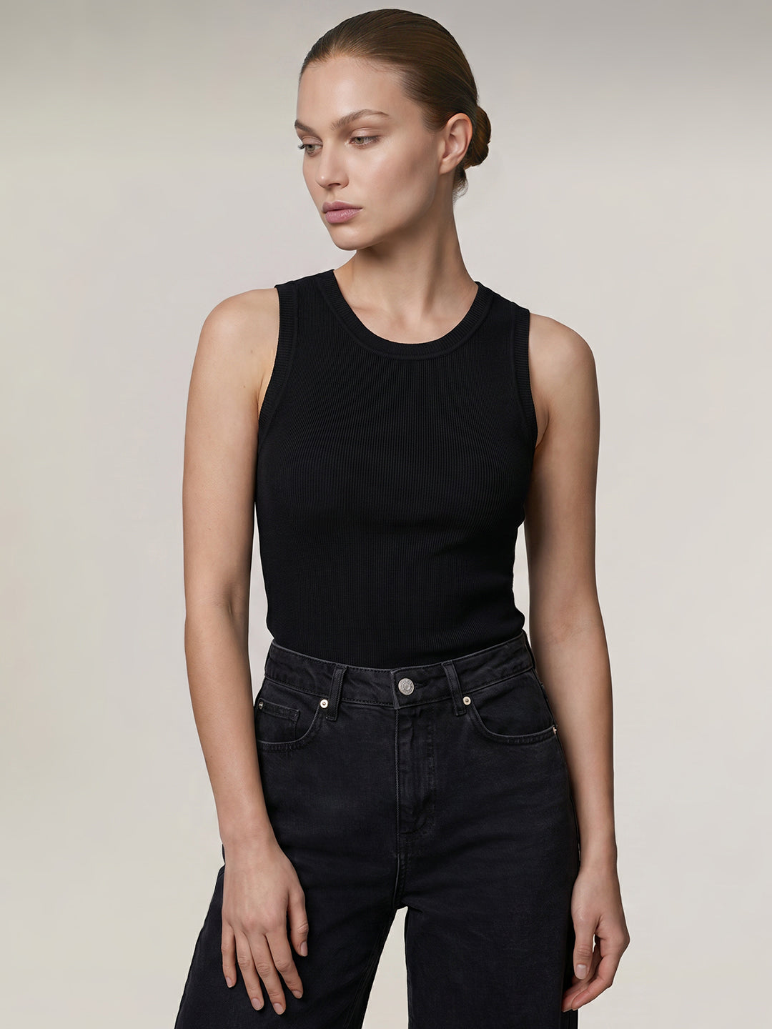 Black Fitted Top