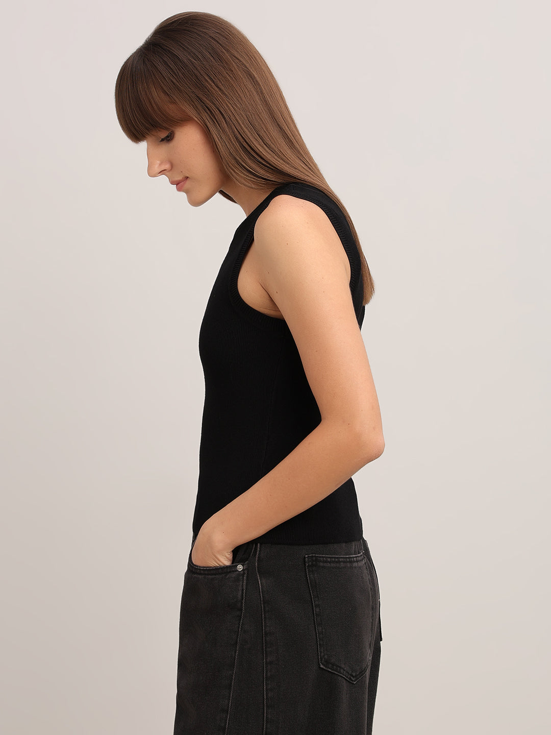 Black Fitted Top