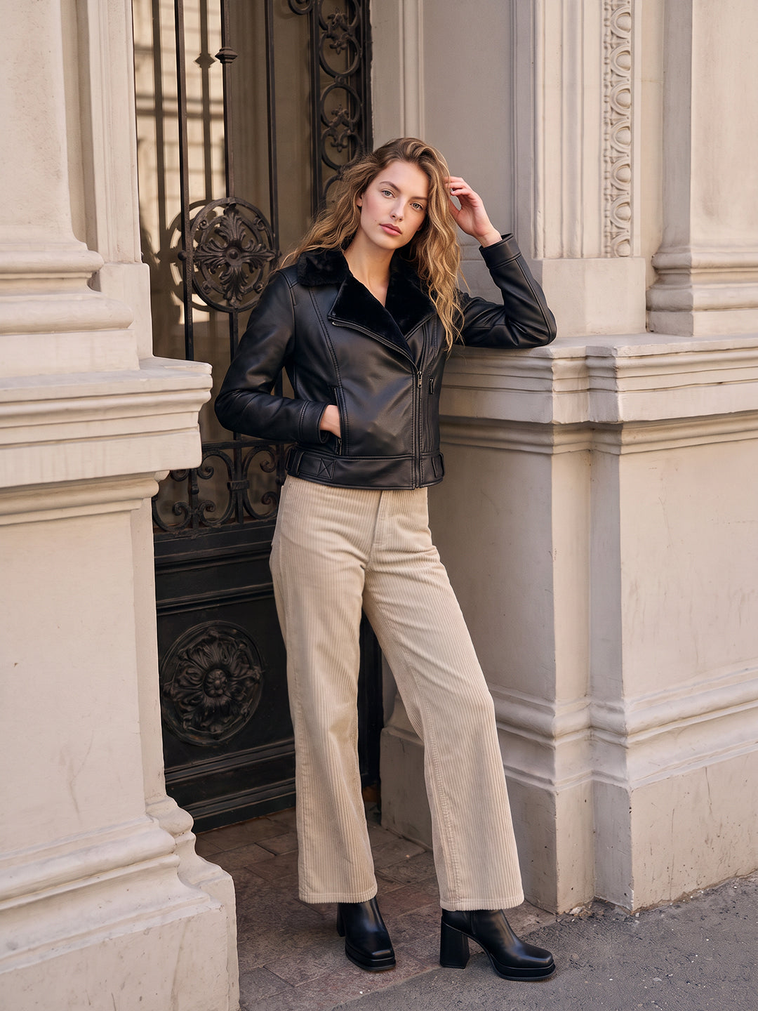 Beige Corduroy Pants