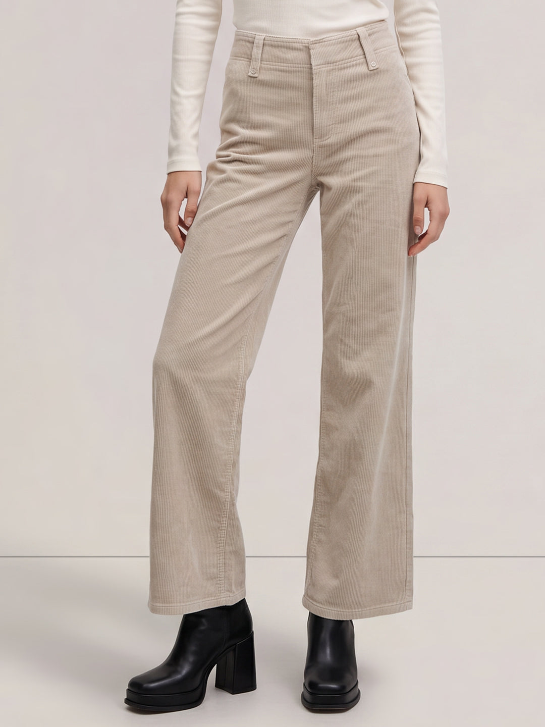 Beige Corduroy Pants